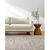 Livabliss x Becki Owens Elle Medallion Area Rug , 5'3" x 7', Light Grey