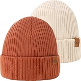 Moon Kitty 2PCS Baby Beanie Soft Toddler Beanie Warm Knitted Infant Winter Hats for Baby Boys