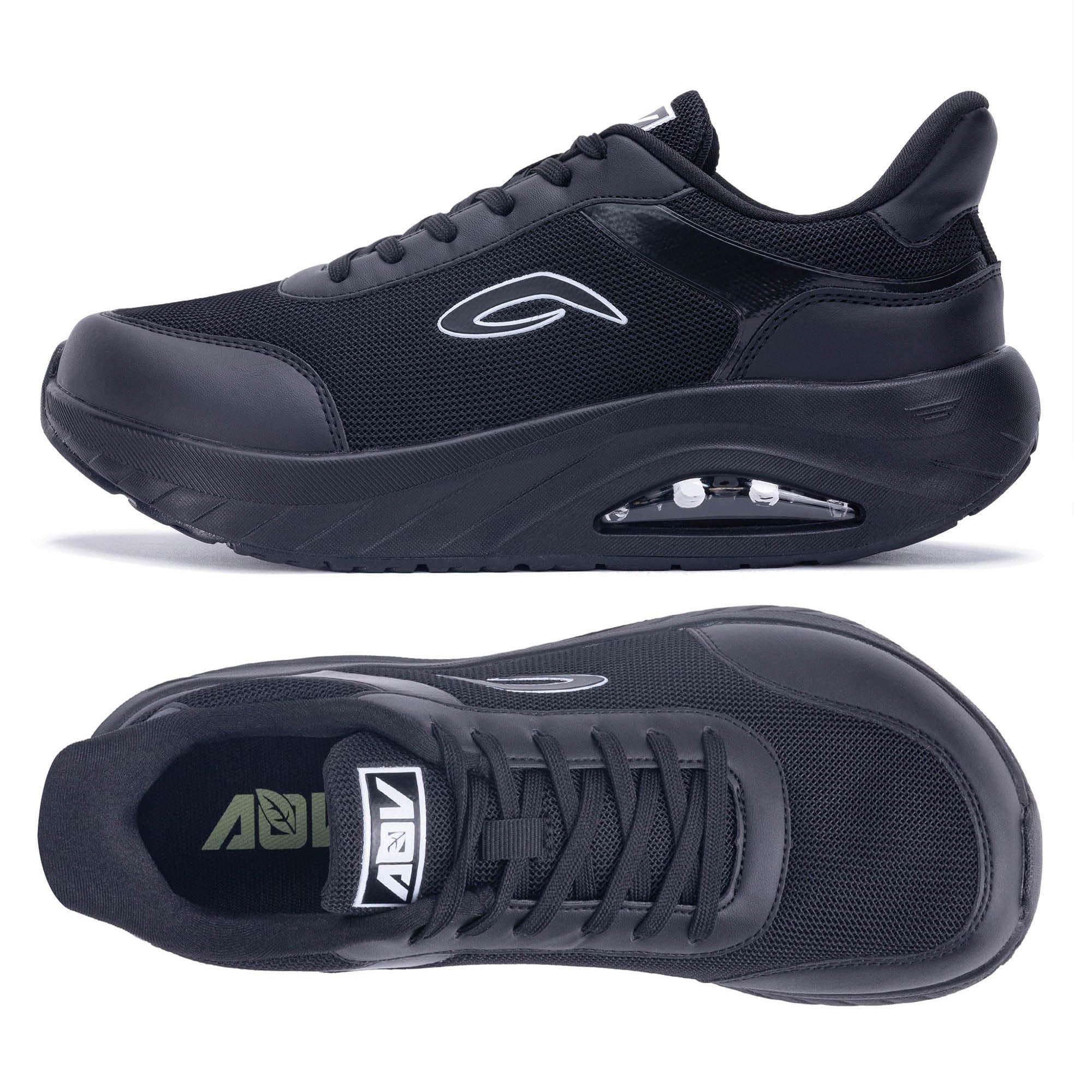 Photo 1 of GANNOU Wide Toe Box Shoes for Men Arch Support Walking Shoes Plantar Fasciitis Orthotic Tennis Sneakers Size 10.5 Black