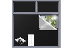 Blackout Blinds 200x145 cm,100% Blackout Curtains for Window, Portable Blackout Shades Film for Bedroom, Cut to Any Size, Tem