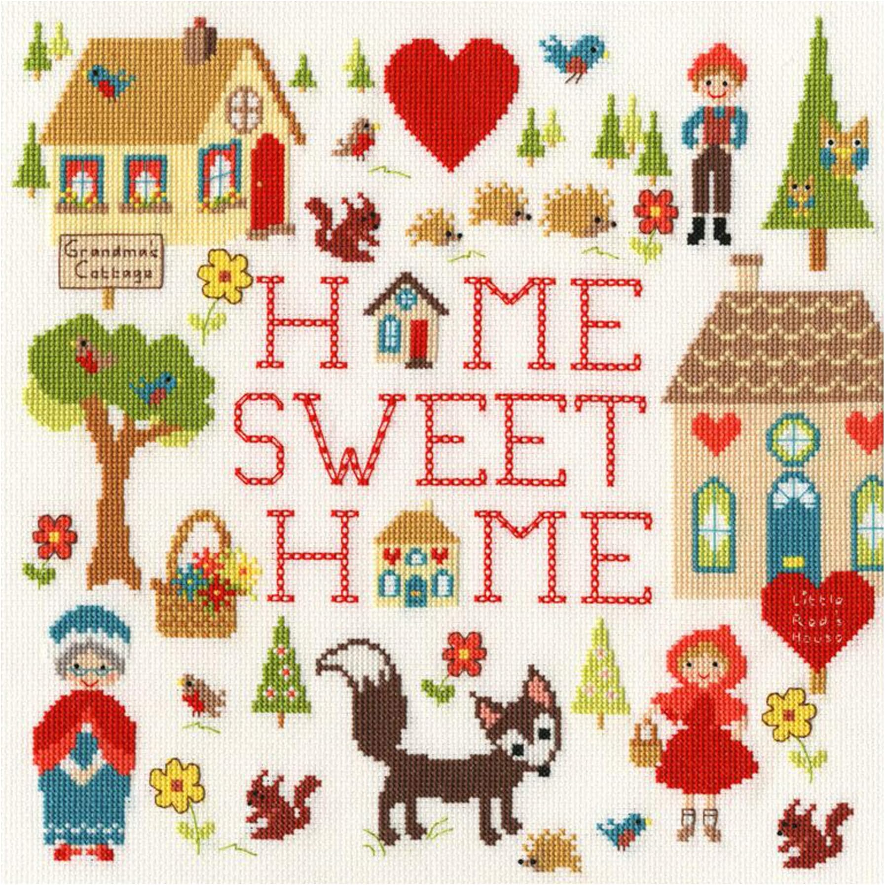 Bothy Threads Home Is Where The Heart Is Cross Stitch Kit