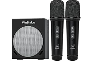 WinBridge S90 Voice Amplifier with 2 Wireless Handheld Microphones, 30W Portable PA System Speaker, HD Clear Sound & Powerful