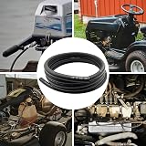 YGQ 10mm Fuel Line Hose 9mm ID Braided NBR SAE 30R7 2.4M 8Ft with Clamps view 8