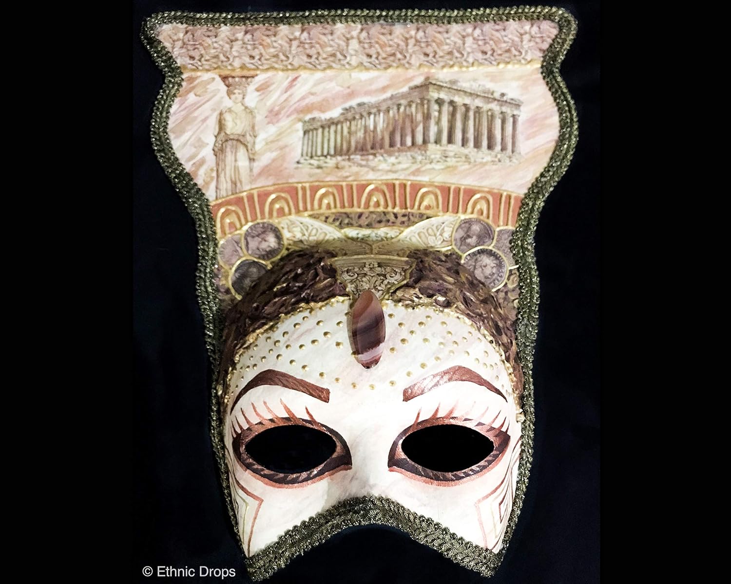 mask, ancient greek mask, handmade mask, vintage