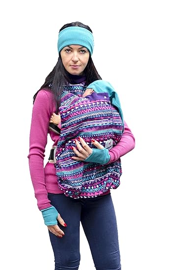 manduca by MaM Cold Weather Insert (Fleece Cover) > Boho Print < Tragecover & Schalkragen für Zwei (Baby & Mutter/Vater), auc