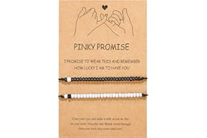UNGENT THEM Pinky Promise Matching Bracelet for Couples Soulmate Man Distance Relationship Gifts for Women Men Him Her…