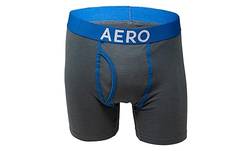 Aeropostale Mens Boxer Briefs- Pack Cotton Stretch Boxer Briefs Underwear  (Red/Black/Navy/Grey, Medium)