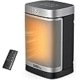 DREO Space Heaters for Indoor Use, 1500W Electric Heater for Bedroom Home Office, Safe PTC Ceramic Heater with Thermostat, Po