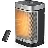 DREO Space Heaters for Indoor Use, 1500W Electric Heater for Bedroom Home Office, Safe PTC Ceramic Heater with Thermostat, Po
