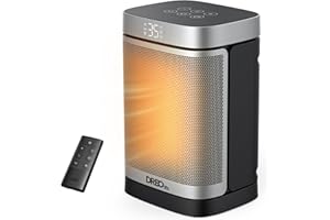 Dreo Chauffage d'appoint 1500 W PTC en céramique avec thermostat intelligent, chauffage électrique avec oscillant à 70°, 4 mo