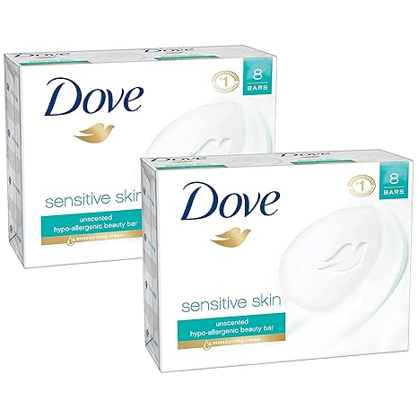Amazon Com Dove Beauty Bar Sensitive Skin 4 Ounce 16 Bars 2 X