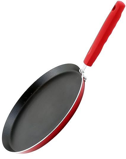 Nirlon Non-Stick Aluminium Tawa, 280MM, Red