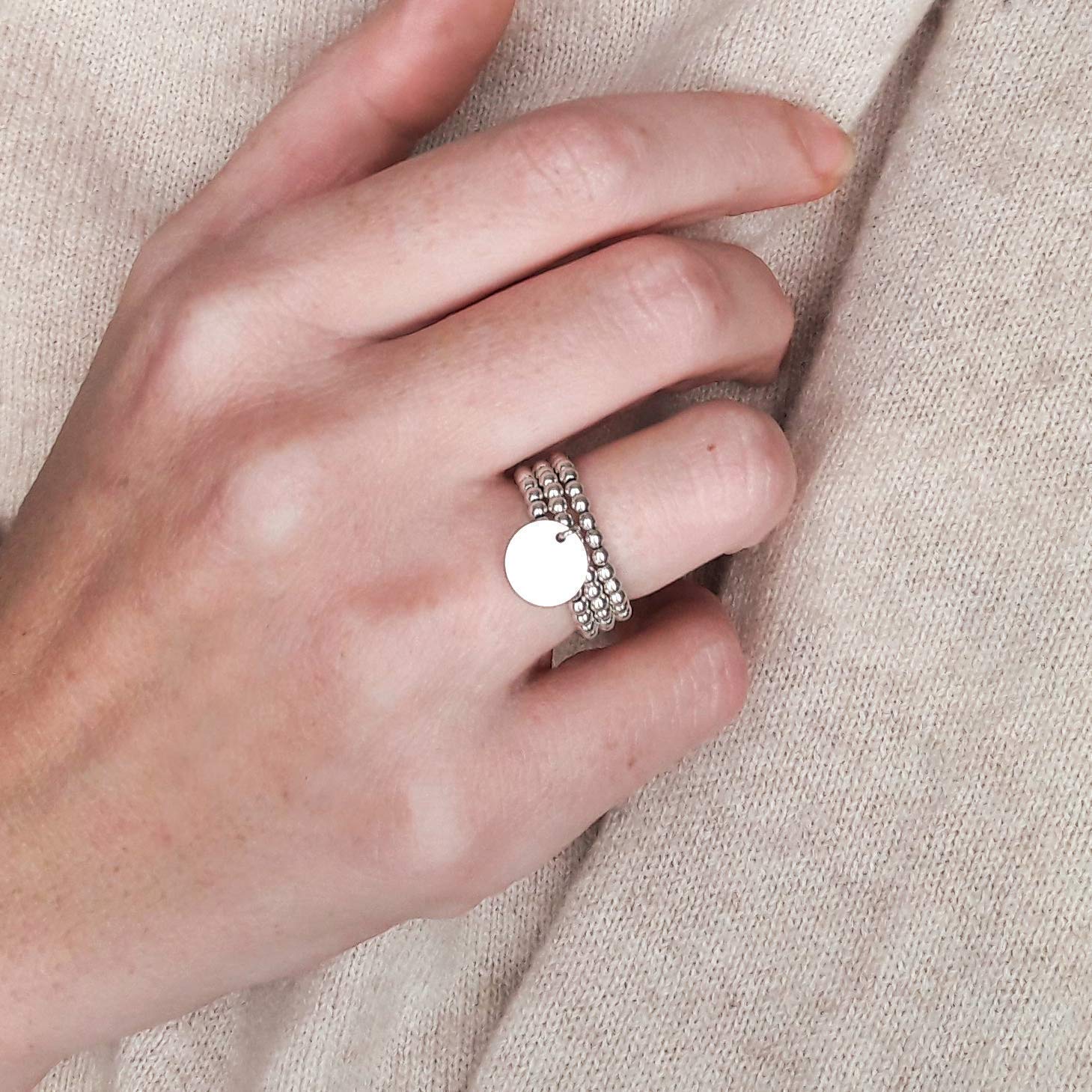 Bague perle 3 rangs Clearance