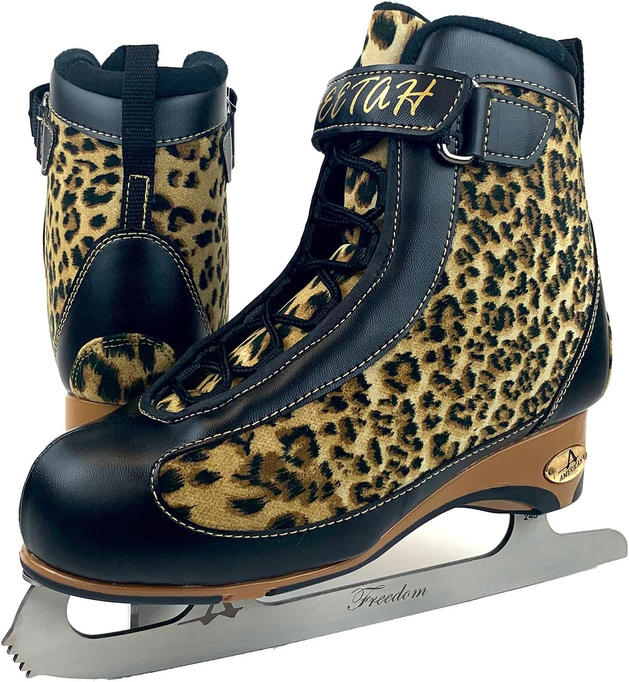Women’s American Soft Boot Cheetah Figure Skate : Ice Skating Figure Skates : Sports & Outdoors