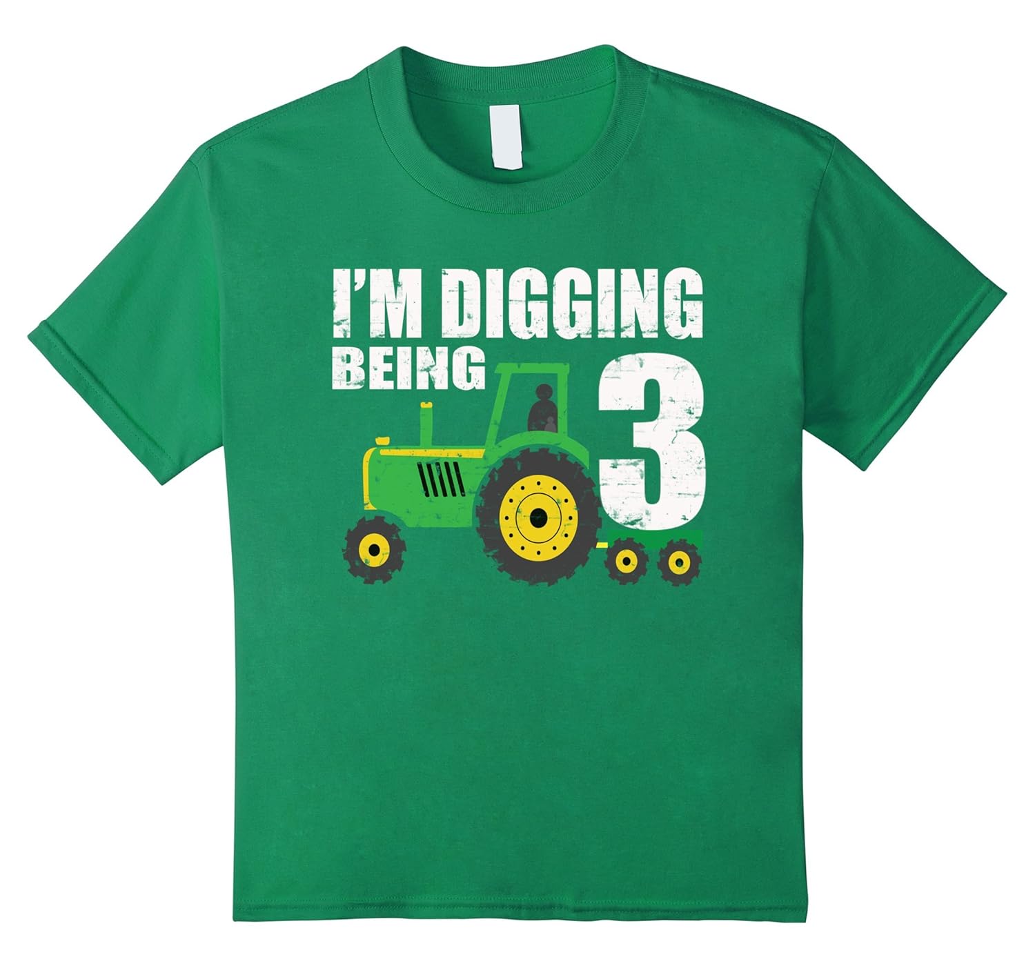 Kids Tractor Birthday Shirt Black Awarplus