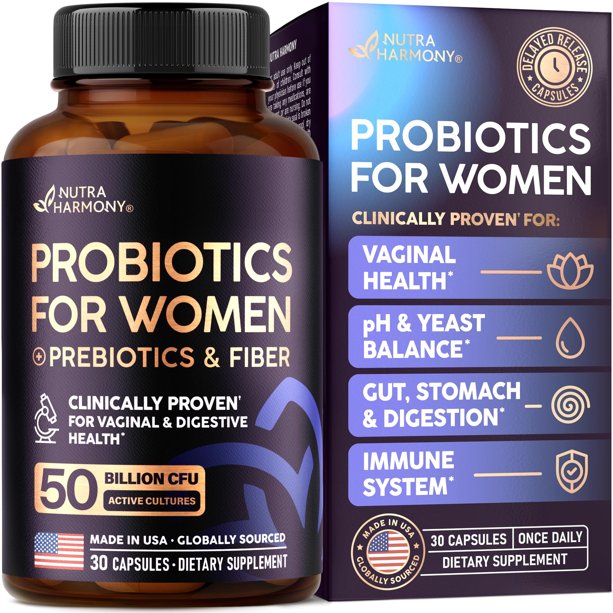 Probiotics for Women + Prebiotics & Fiber