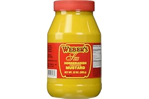 CAIKEZI Buffalo's Own Weber's Brand Original Horseradish Mustard 32oz.
