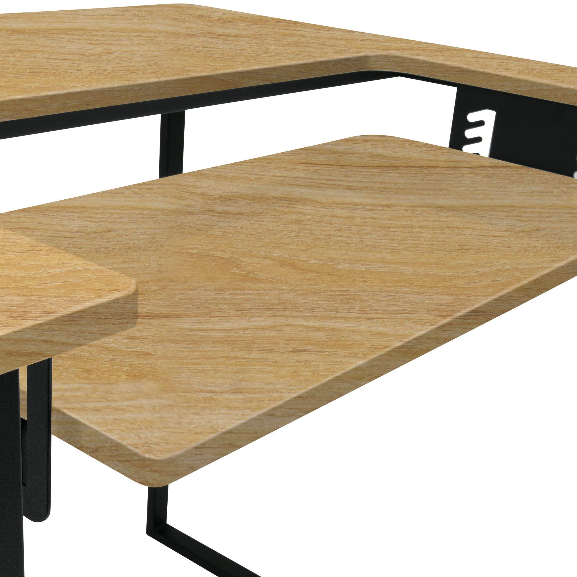 Sew Ready Dart Wood/Metal Multipurpose Machine Table Workstation Desk with Folding Top for Crafts, Sewing, Computers, Laptops, Games, Graphite/Ashwood, 41W
