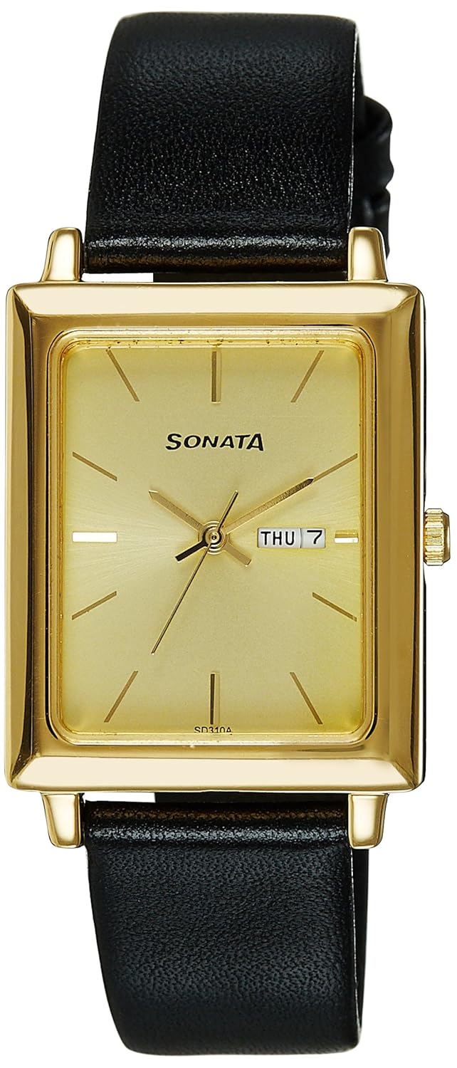Buy Sonata analog Gold Dial Men's Watch NM7078YL04/NN7078YL04 at Amazon.in