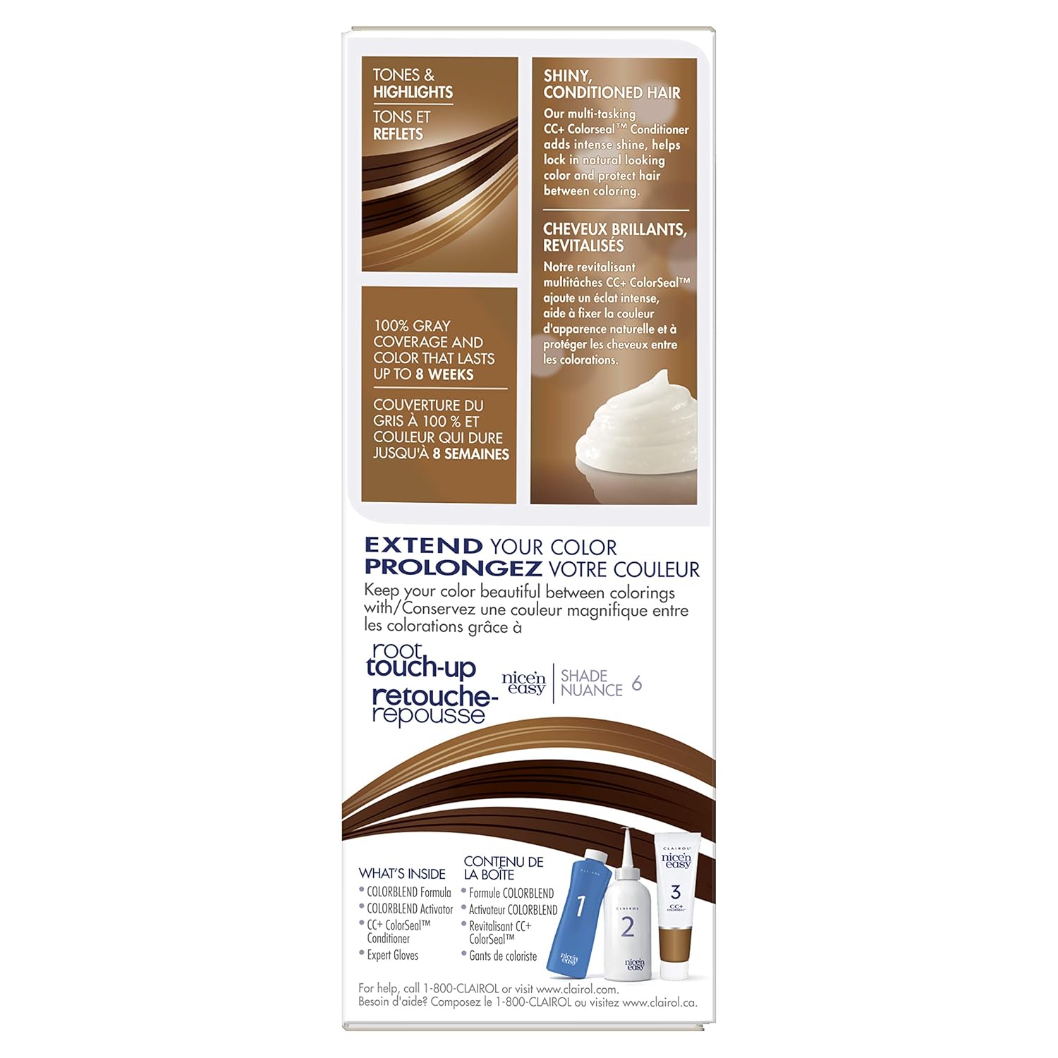 Clairol Nice'n Easy Original Permanent Hair Color, 6 Light Brown, 3 Count : Chemical Hair Dyes : Beauty