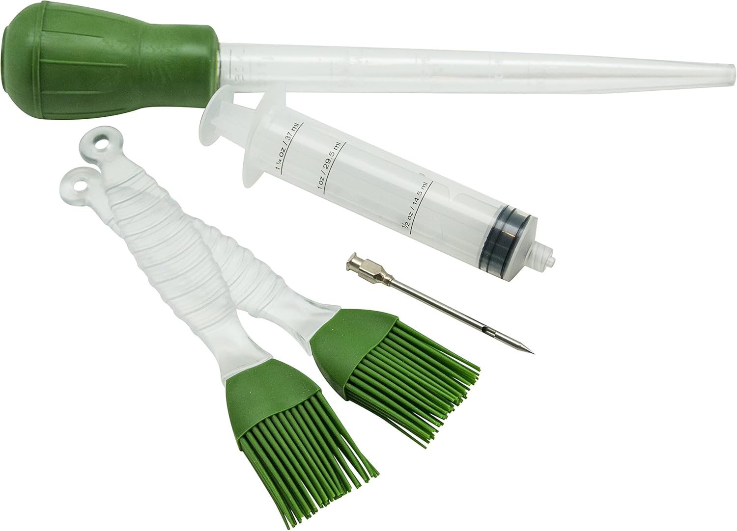 Basting Set Rubber Bulb Baster, Marinade Injector