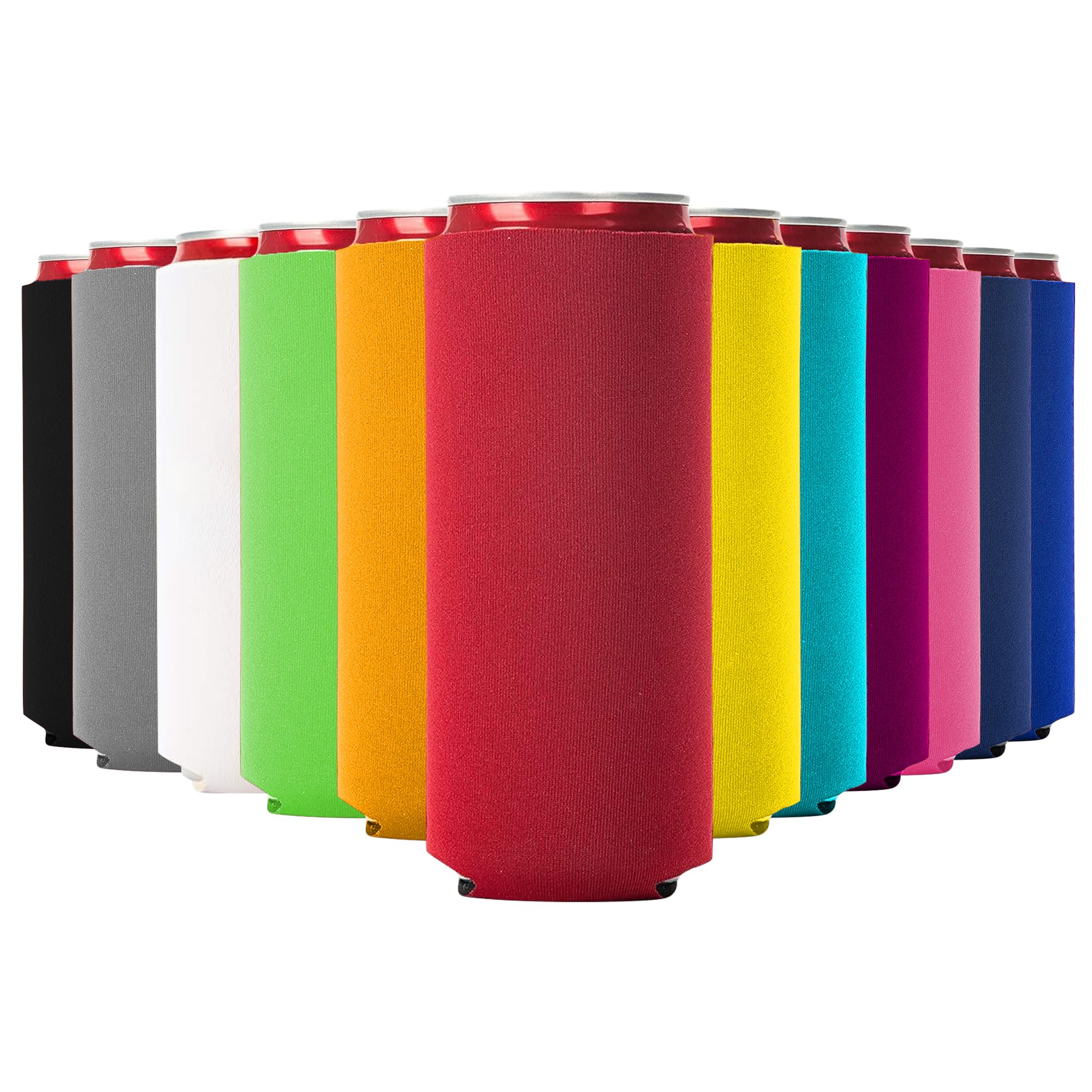 Sleeves 12 Pack&ndash; Blank Foldable Neoprene 12oz Insulators...