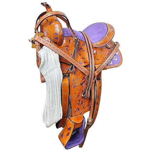 Deen, Enterprises Premium Leather Western Barrel Racing Horse Saddle Tack  Size 14