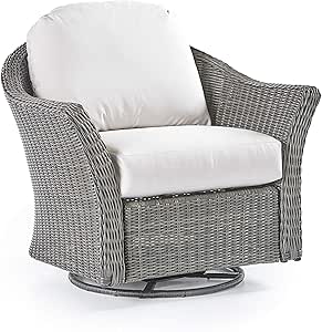 Amazon.com: Rattan Man Fiji Outdoor Patio Wicker Swivel ...