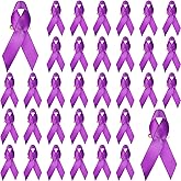 Yunlly 150 Pcs Purple Ribbon Lapel Pins Bulk Domestic Violence Awareness Alzheimer Lupus Cancer Awareness Brooch