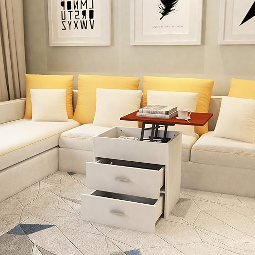 Amazon Com Mecor Lift Top Coffee Table End Side Table Nightstand Sofa Table With Hidden Compartment And Storage Drawers Modern Bedside Table For Living Room Reception Room Kitchen Dining