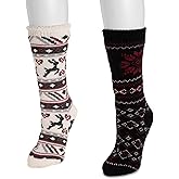 MUK LUKS womens Tall Heat Retainers 2 Pair Pack