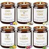 Candles for Home Scented - 42oz Soy Wax Candles Non Toxic, Scented Candles with Lavender, Coconut, Jasmine, Sage, Lilac Blossoms, Sweet Pea - Candle Gift Set for Women, Birthday & Valentine's Day