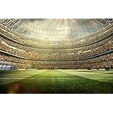 SADFA 10x8ft Soccer Field Backdrop, Football Pitch Stadium Backdrop Photography Background,Sports Backdrops for Photoshoot Birthday Party Decoration Supplies Banner