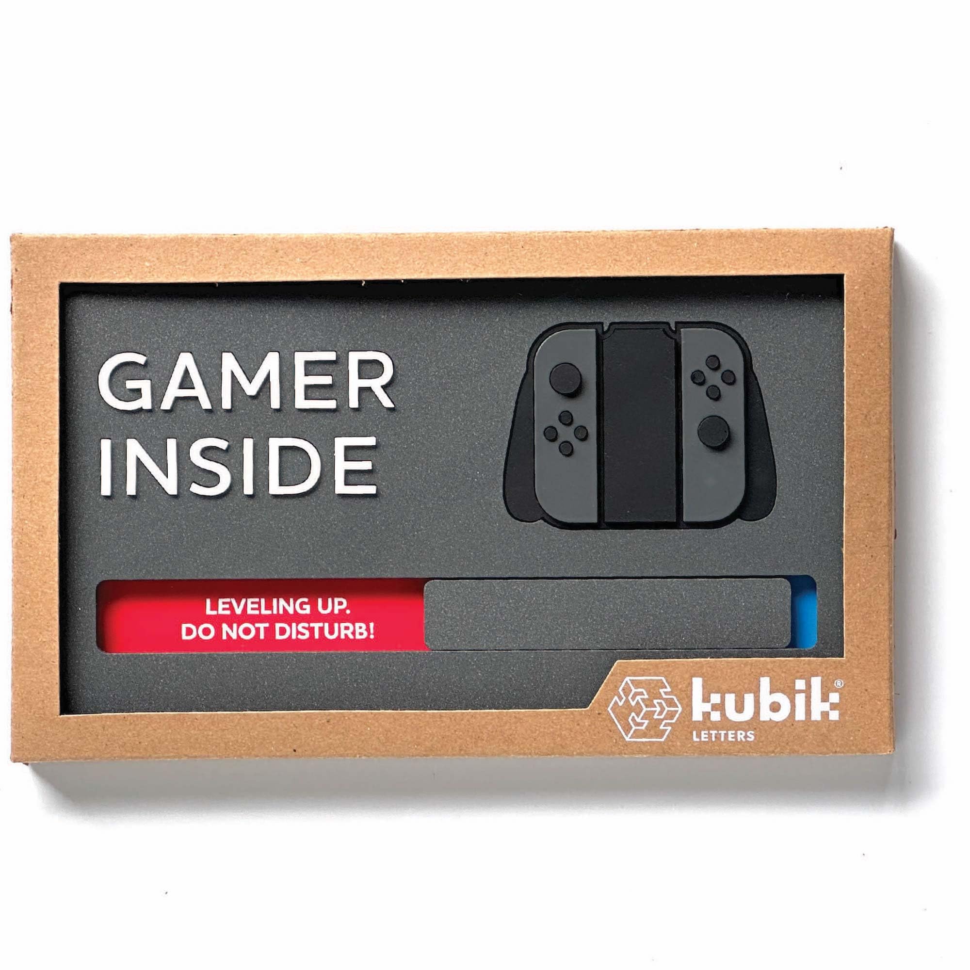 Kubik Letters Game Room Sign - Switch Edition - Gamer Do Not Disturb Sign for Bedroom - Gaming Decor and Accessories - Gifts for Gamers - Slider