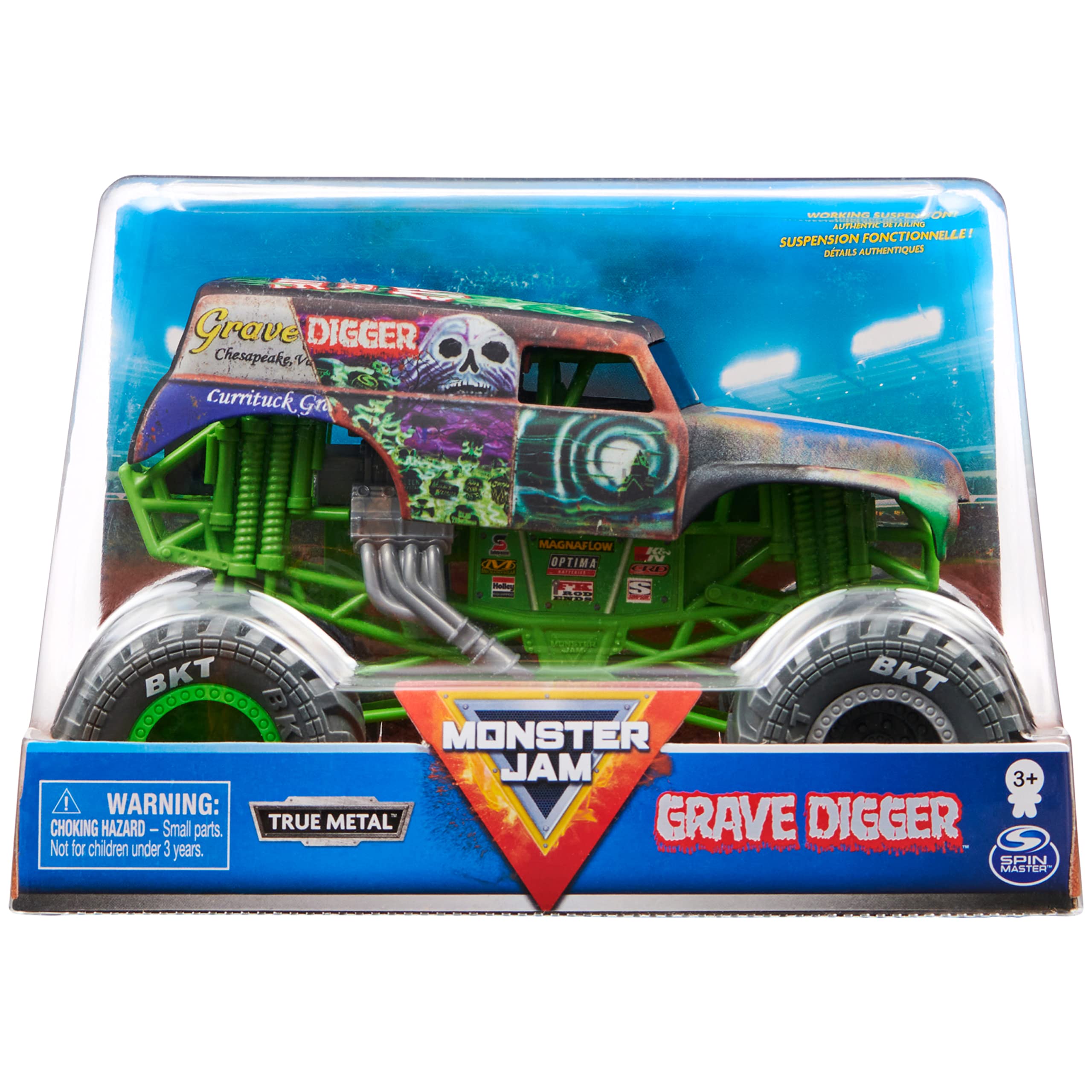 Monster Jam Official Grave Digger Monster Truck, Collector Die-Cast Vehicle, 1:24 Scale