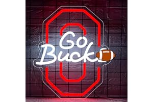 DYUAI University Neon Sign for Wall Decor University Football Team Sign Neon light for Man Cave Birthday Gifts for Fans Dimmable Led Sign for Party Club Bar Dorm Decor Size 11.65 * 13.77(P001)