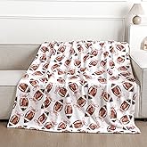 SmoothNovelty Pink Bow Football Blanket for Teen Girls Cute Soft Flannel Throw Blanket Washable Aesthetic Fuzzy Fleece Throw for Couch Sofa Bed Decor, Valentine Galentines Day Gift 50 x 60inch