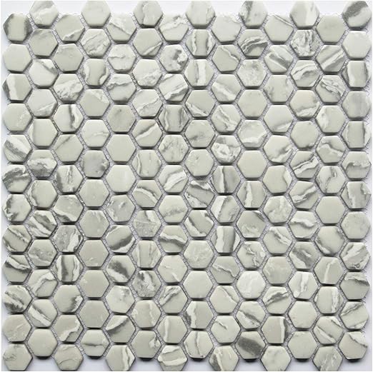 Amazon Com Koozzo Marble Texture Honey Comb Hexagon Glass