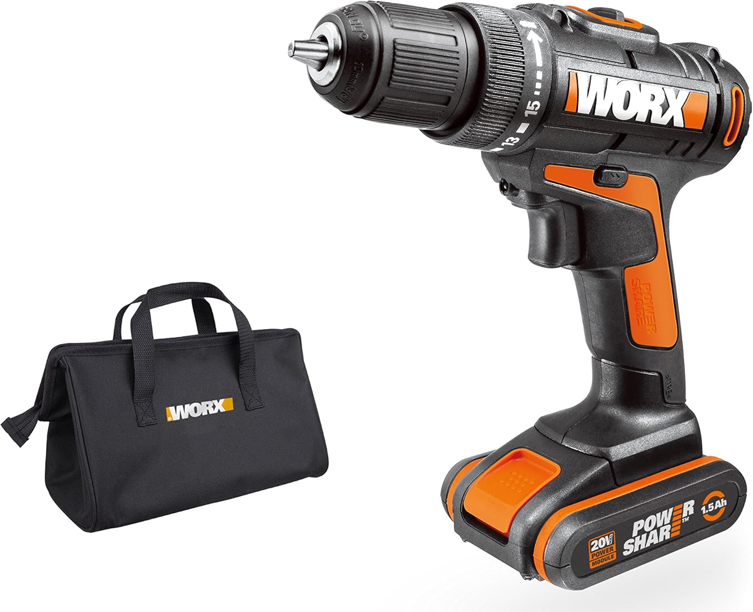 WORX 18V (20V MAX) Cordless Drill Driver WX108.2, Powershare - View #6