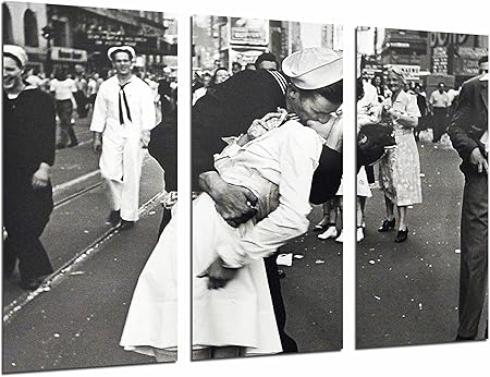 Quadro Su Legno Bacio Infermiera E Marinaio Bianco E Nero Vintage 97 X 62cm Stampa In Qualita Fotografica Ref 265 Amazon It Casa E Cucina