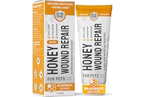 SILVER GRADE Dog Wound Care with Honey & Colloidal Silver for Scratches & Skin Irritations – Cat & Dog Hot Spot Treatment Gel Works as Honey Rapid Wound Repair for Horses – Suits All Pet Ages & Breeds – 2-Oz Tube