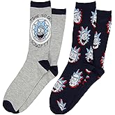 Hyp Rick and Morty Schwifty Men's Crew Socks 2 Pair Pack Shoe Size 6-12