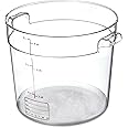 Carlisle FoodService Products Storplus Round Food Storage Container with Stackable Design for Catering, Buffets, Restaurants, Polycarbonate (Pc), 6 Quart, Clear