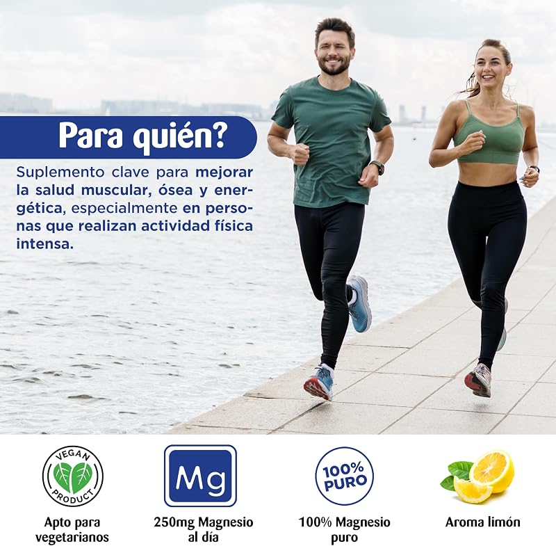 CITRATO DE MAGNESIO EN POLVO | Para el cansancio y la fatiga | Citrato de magnesio en polvo| Articulaciones fuertes | Sabor Limón| 200 Gr = 125 días | Magnesium Citrate