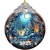 Christmas Tree Acrylic Ornament, Christmas Ornaments 2025, Christmas Ornament, Tree Ornaments, White Elephant Gifts for Adults, Gag Gifts Funny Adult, Christmas Decor (Christmas in The Forest)