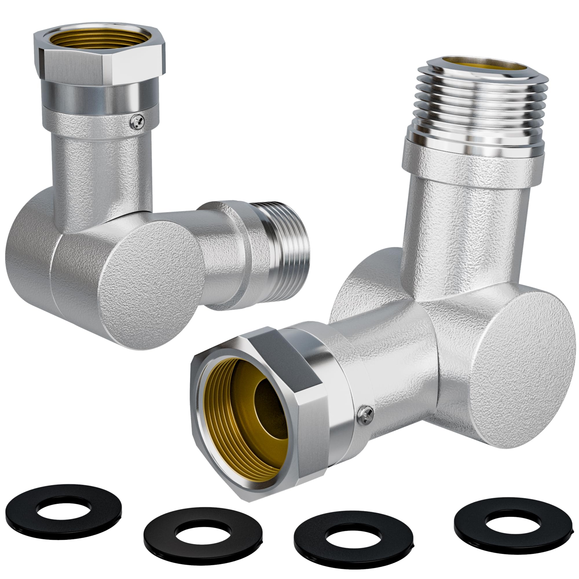 Photo 1 of HOOTSUM RV Swivel Garden Hose Adapter, Adjustable 180° & 360° Brass Rotating Hose Elbow Connector for Garden Faucet