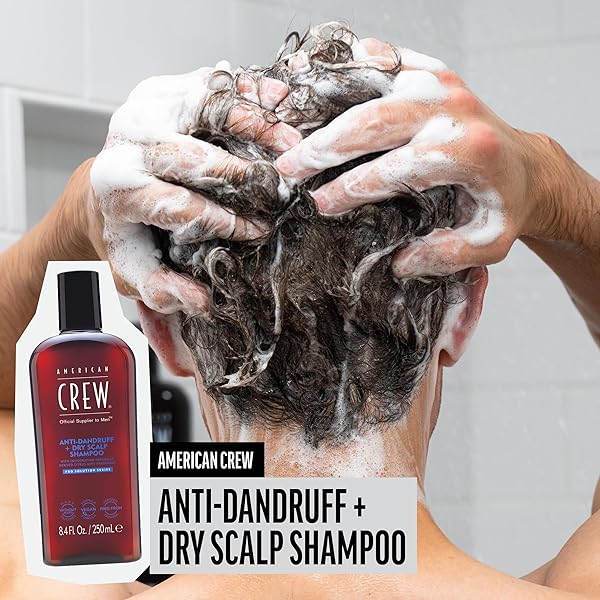 AMERICAN CREW ANTI-DANDRUFF + DRY SCALP SHAMPOO FOR MEN, CITRUS MINT SCENT, 8.4 FL OZ