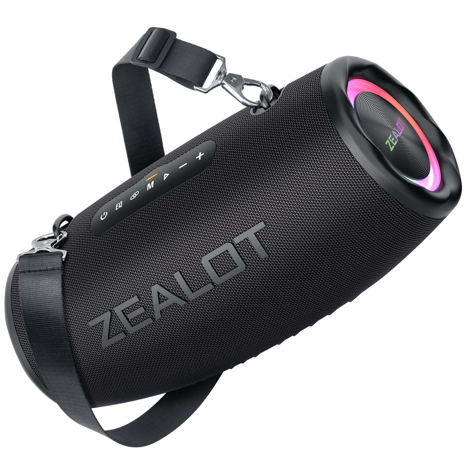 ZEALOT Bluetooth Lautsprecher,Musikbox Bluetooth Box für Draußen,80W Stereo Sound,BassUp, 16000mAH Akku,AUX Port,USB,Micro SD/TF,USB-C,Bluetooth 5.2,IPX6 Waterproof,für Camping, Pool,Garten