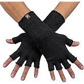 Evolution Knitwear Alpaca Knit Fingerless Gloves - Made in the USA - Super Soft Baby Alpaca - Small