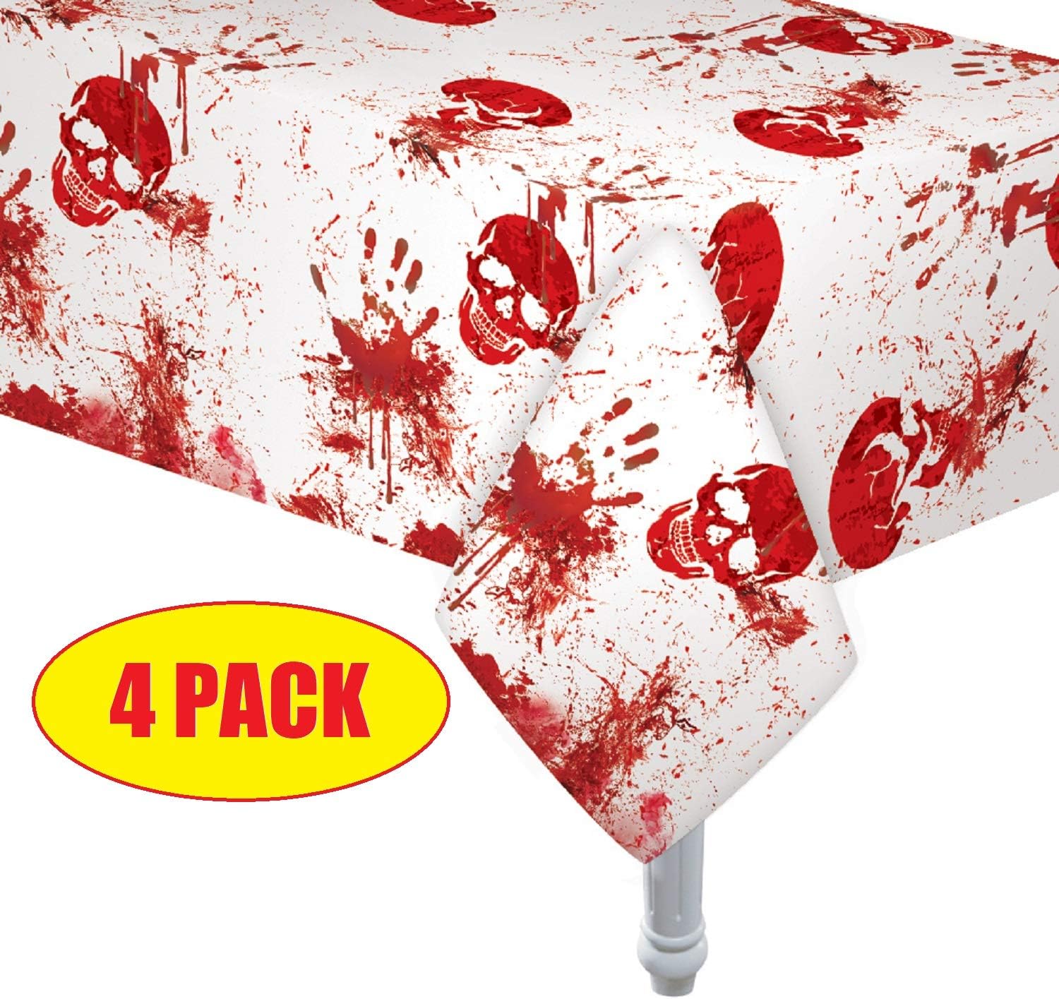 4 Pack Halloween Party Decoration Zombie Skull Bloody